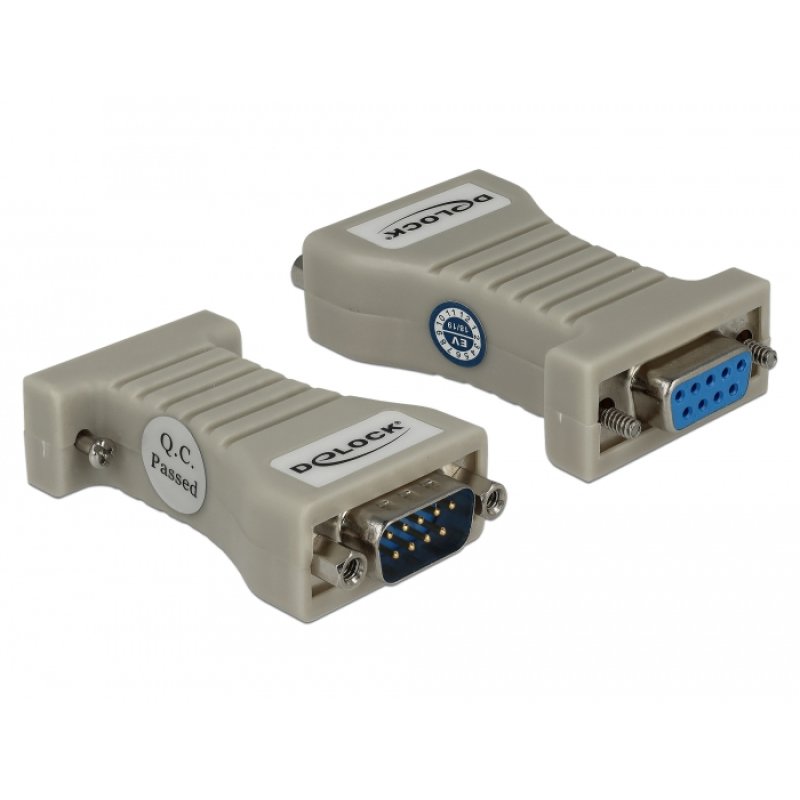 DeLOCK Convertisseur 1 x Serial RS-232 DB9 à 1 x Serial RS-485 avec protection ESD 15 kV de surintensité 600 W