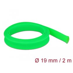 DeLOCK Braided Sleeve stretchable 2 m x 19 mm green