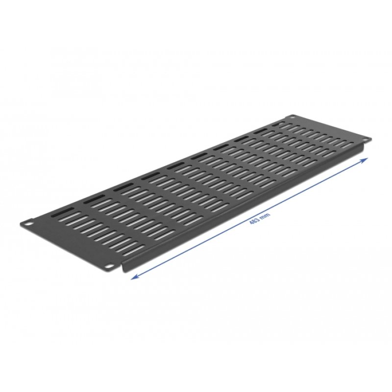 DeLOCK 19″ Network Cabinet Panel with ventilation slots horizontal 3U black