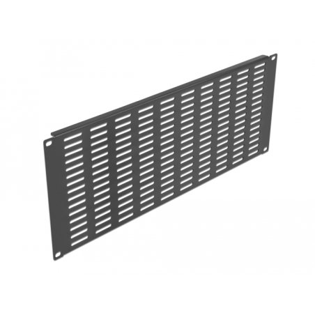 DeLOCK Panneau d’armoire de réseau 19″ avec évents verticaux, 4 unité, noir