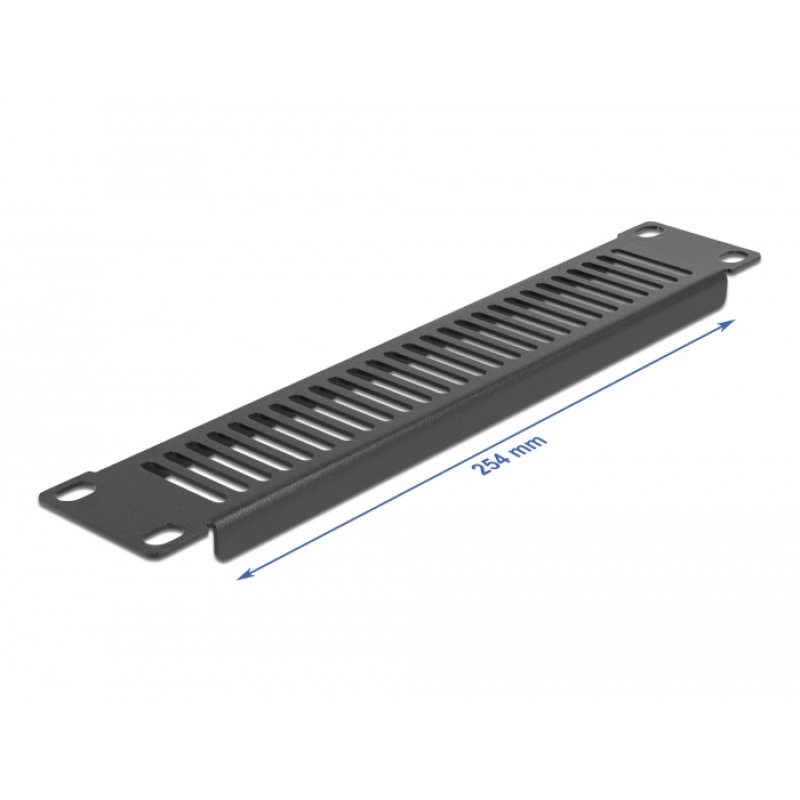 DeLOCK 10″ Network Cabinet Panel with ventilation slots vertical 1U black