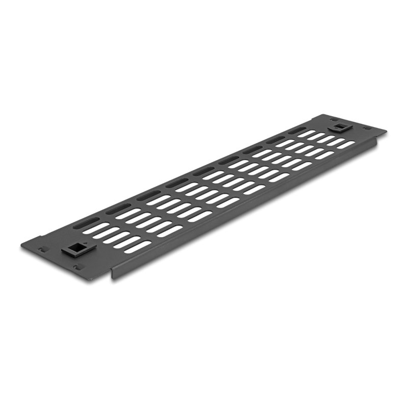 DeLOCK 19″ Network Cabinet Panel with ventilation slots tool free 2U black