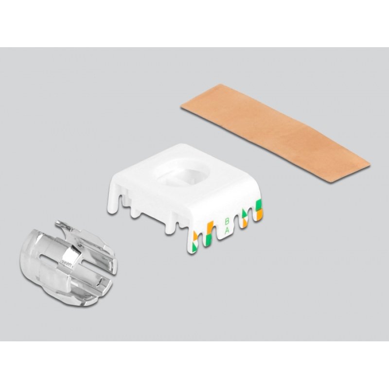 DeLOCK Module Keystone RJ45 femelle à LSA, Cat.6A, sans outil, blindé