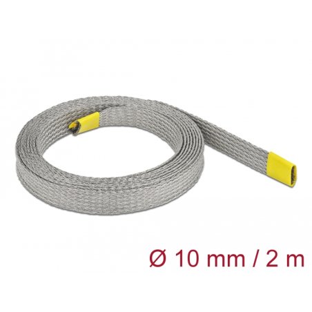 Geflechtschlauch zur EMV Abschirmung dehnbar 2 m x 10 mm
