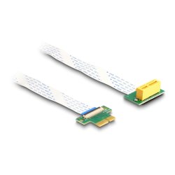 DeLOCK Carte adaptatrice PCI Express x1 mâle vers x1 prise angulé à 90° avec câble FPC de 30 cm