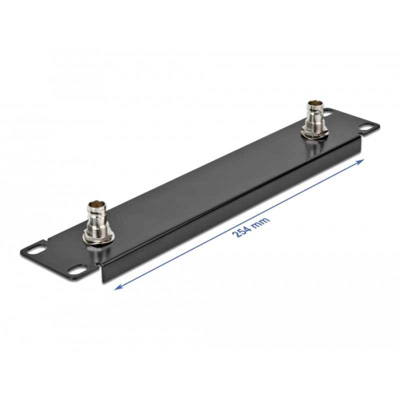 DeLOCK Panneau 10″ avec 2 x BNC femelles, 1 unité, noir