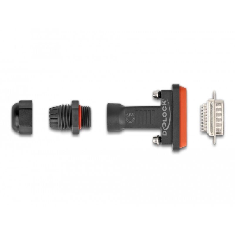 DeLOCK D-Sub HD 26 broches avec logement étanche IP67