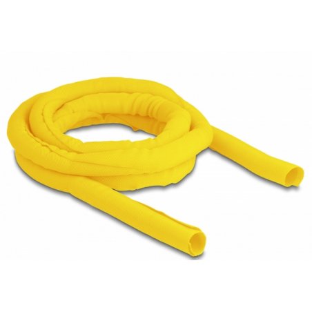 DeLOCK Manchon tissé, auto-fermant, résistant à la chaleur 2 m x 19 mm, jaune