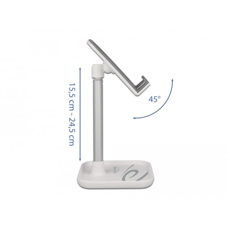 Smartphone und Tablet Teleskopständer mit Ablage