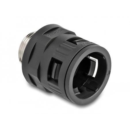 DeLOCK Conduit Fitting with brass external thread M25 black 2 pieces