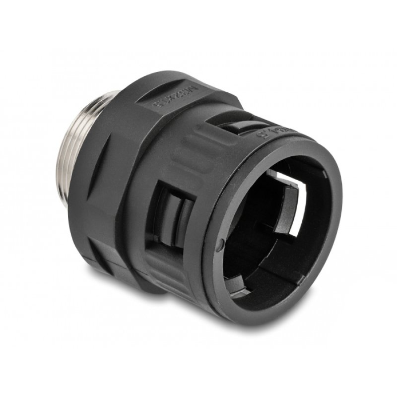 DeLOCK Conduit Fitting with brass external thread M32 black 2 pieces