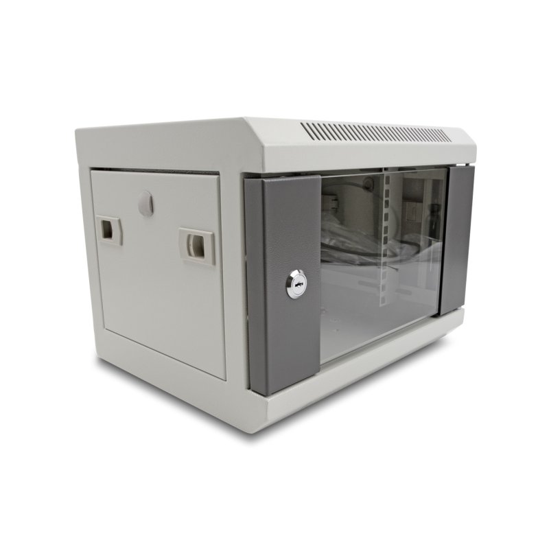 DeLOCK 10″ Network Cabinet with glass door 4U grey