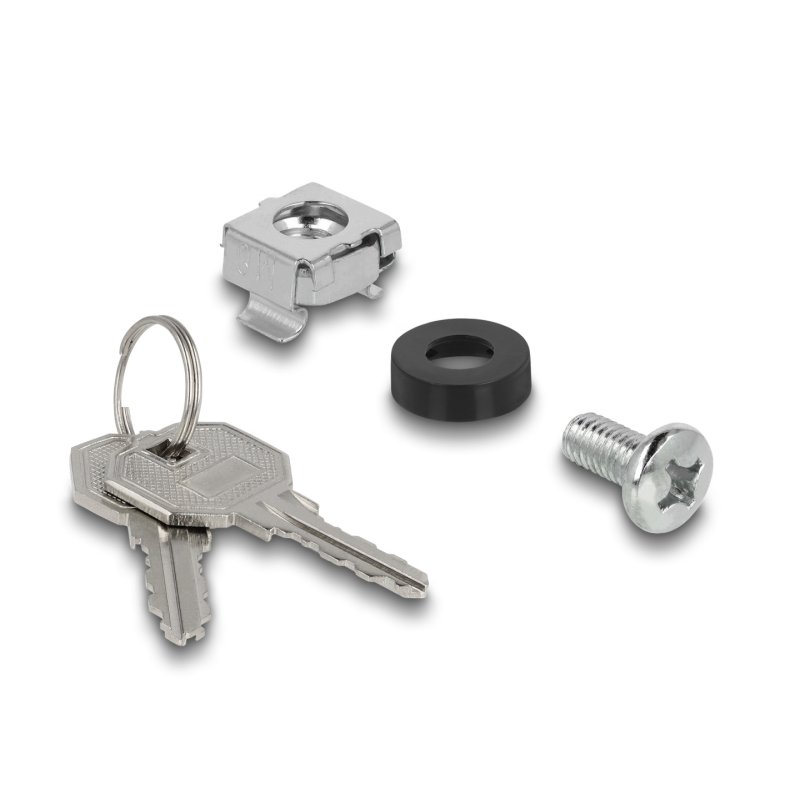 DeLOCK Armoire de réseau 10″ avec porte vitrée, 4 unités, gris