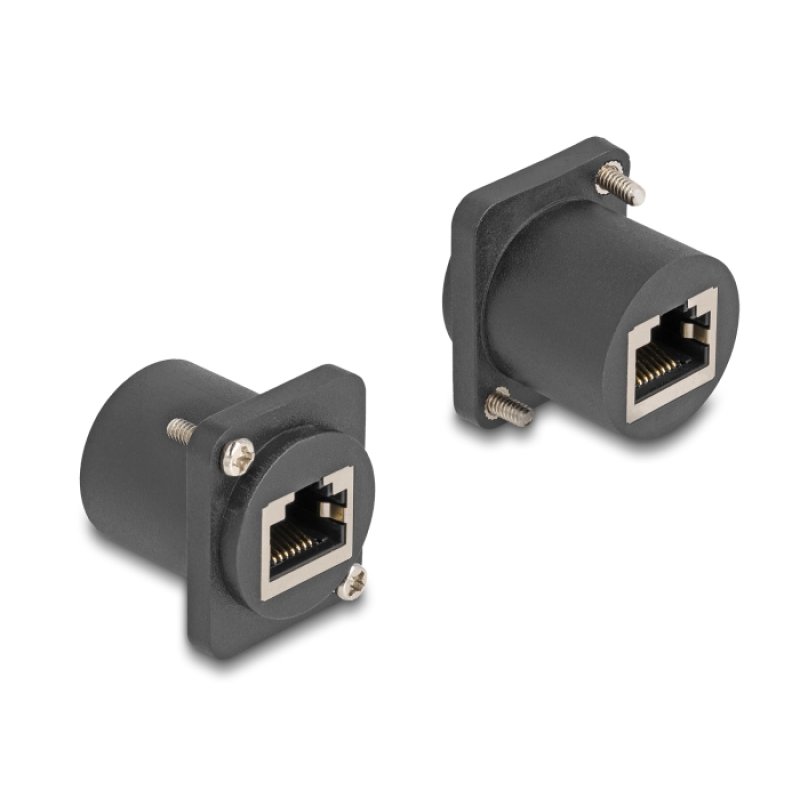 DeLOCK Module D-Type RJ45 femelle à femelle avec vis, noir