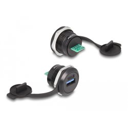 DeLOCK USB 3.2 Gen 1 Type-A to PCB built-in connector with protective dust cap