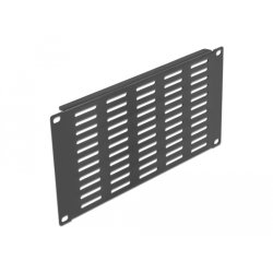 DeLOCK Panneau d’armoire de réseau 10″ avec évents verticaux, 3 unité, noir