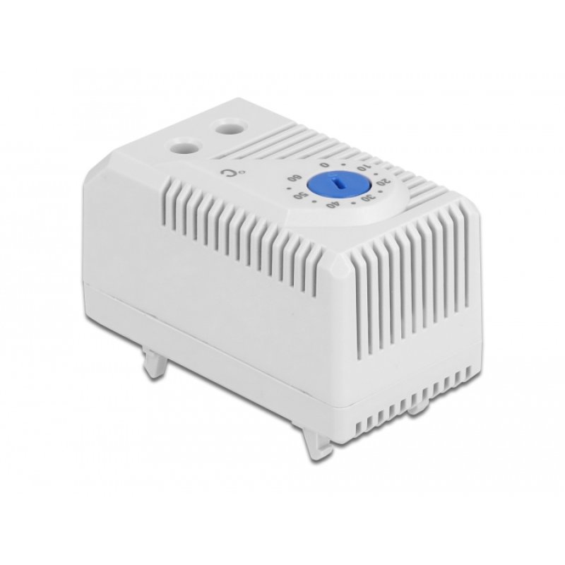 DeLOCK Thermostat with normally open contact for DIN rail