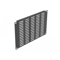 DeLOCK Panneau d’armoire de réseau 10″ avec évents verticaux, 4 unité, noir