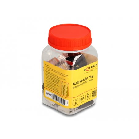 DeLOCK RJ50 Modulaire mâle Cat.5e avec protection contre le pliage, 25 unités