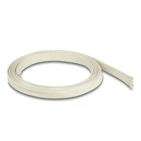 DeLOCK Manchon tressé en fibres Nomex, 2 m x 10 mm, blanc