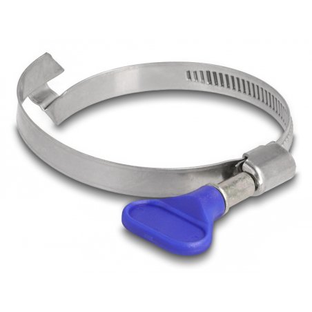 Schlauchschelle Edelstahl 400 mit Brücke linksgängig und Flügelmutter 50 - 65 mm 5 Stück