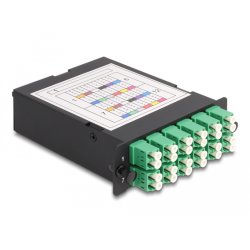 DeLOCK Fiber Optic HD (High Density) Cassette MPO male to 12 x LC Duplex female, 24 fibers, Single-mode, Polarity A,