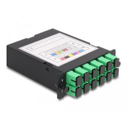 DeLOCK Fiber Optic HD (High Density) Cassette MPO male to 12 x SC Simplex female, 12 fibers, Single-mode, Polarity A,