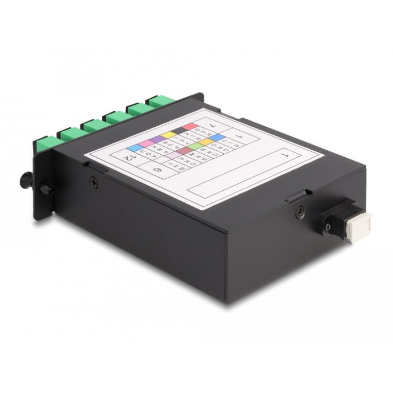 DeLOCK Fiber Optic HD (High Density) Cassette MPO male to 12 x SC Simplex female, 12 fibers, Single-mode, Polarity A,