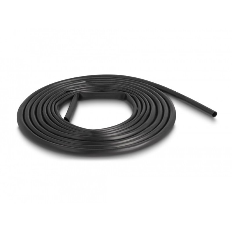 DeLOCK Manchon d’isolation en PVC, 3 m x 6 mm, noir