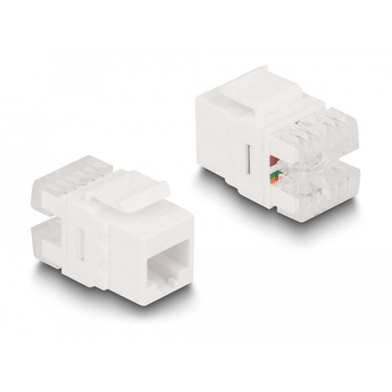 Keystone LSA Set mit Auflegehalterung RJ45 / RJ11 Cat.6 schwarz
