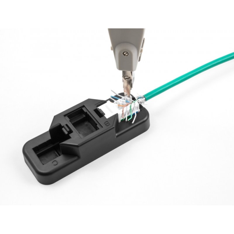 DeLOCK Set Keystone LSA avec rétenteur clippé RJ45 / RJ11, Cat.6, noir