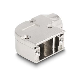 Gehäuse für D-Sub 9 Pin Stecker / Buchse mit Metallhalterung 90° gewinkelt Zinklegierung