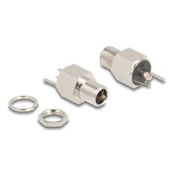 Steckverbinder DC 5,5 x 2,5 mm Buchse zum Einbau Lötversion - Sechskant 20 V / 9 A