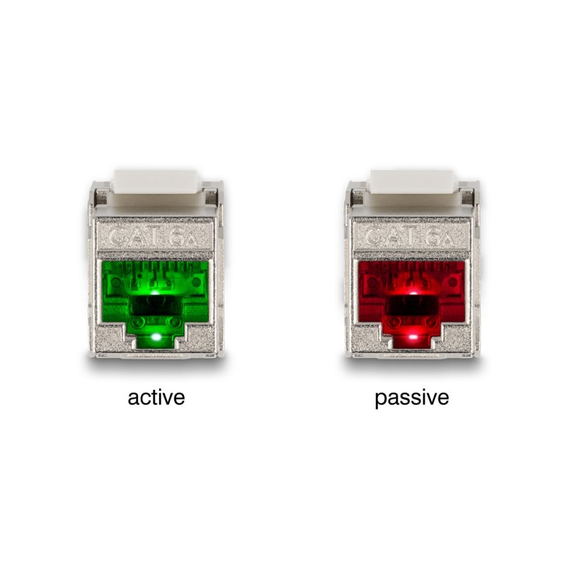 Keystone Modul RJ45 Buchse zu LSA Cat.6A mit LED