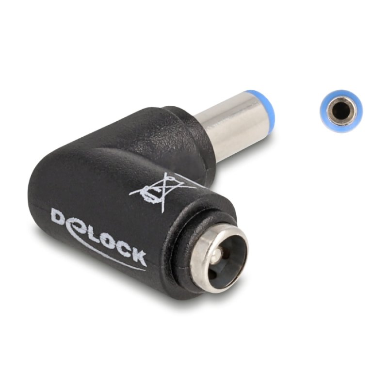 DeLOCK DC Adapter 5.5 x 2.1 mm male to 5.5 x 2.1 female 90° angled
