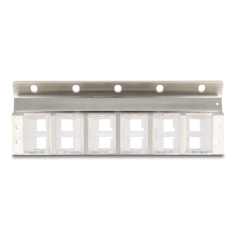 DeLOCK Support Keystone Holder 12 ports pour racks 10″ et 19″ et montage mural pivotant