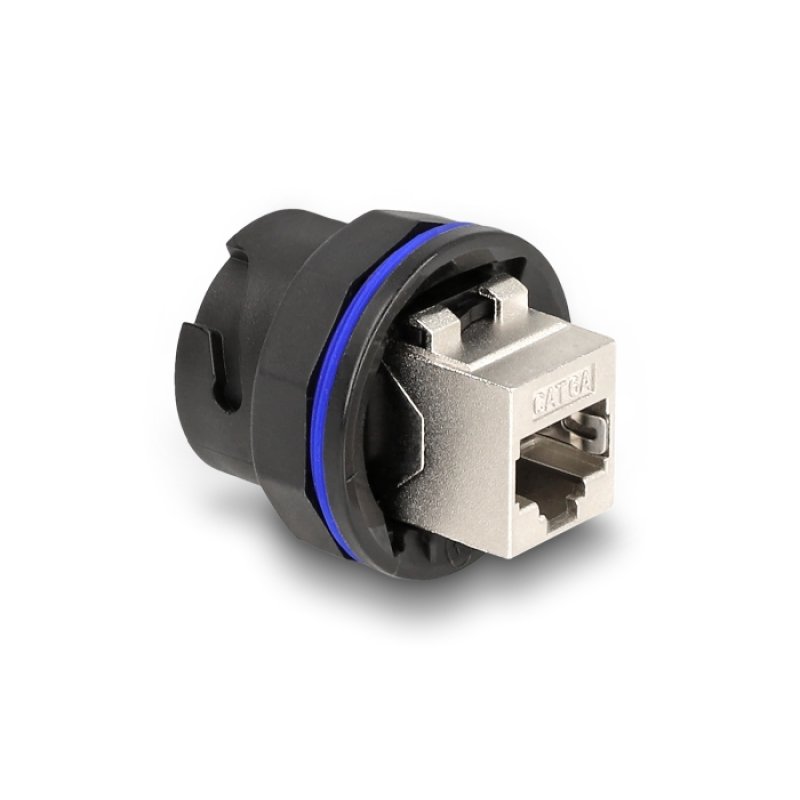 DeLOCK RJ45 Cat.6A built-in connector / coupler black