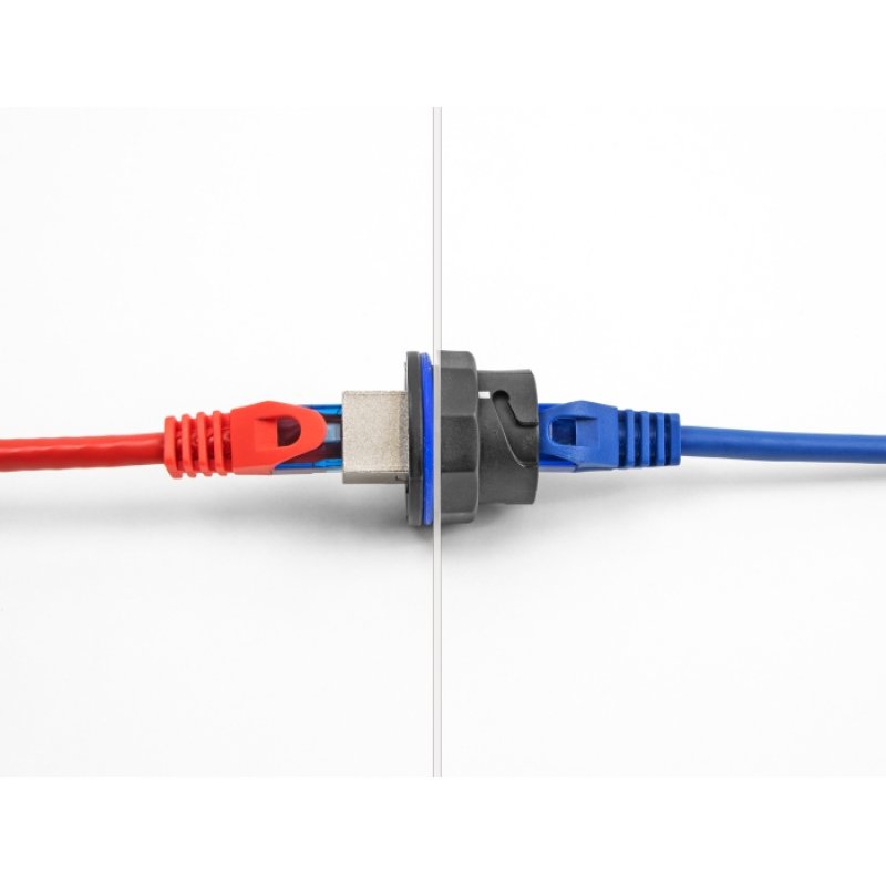 DeLOCK RJ45 Cat.6A built-in connector / coupler black