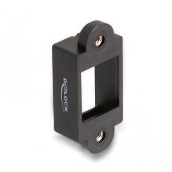 DeLOCK Keystone Holder for installation with screw connection black