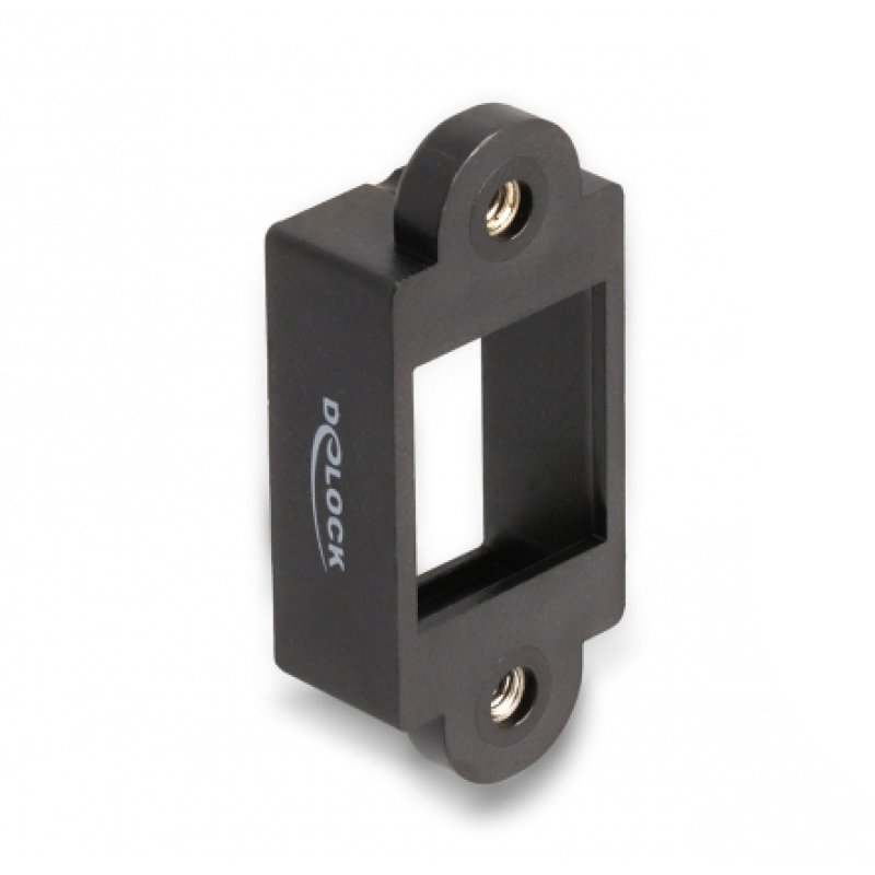 DeLOCK Keystone Holder for installation with screw connection black