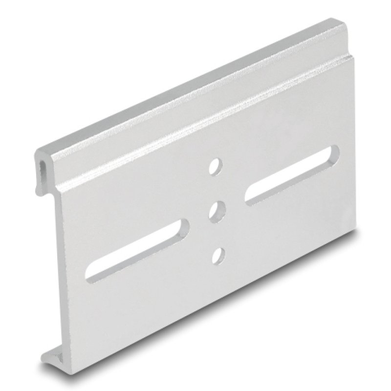 Aluminium Montageclip für Hutschiene 80,0 x 47,8 mm silber