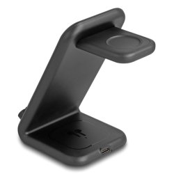 DeLOCK 66941 mobile device charger Headphones, Smartphone, Smartwatch Black USB Wireless charging Fast charging Indoor