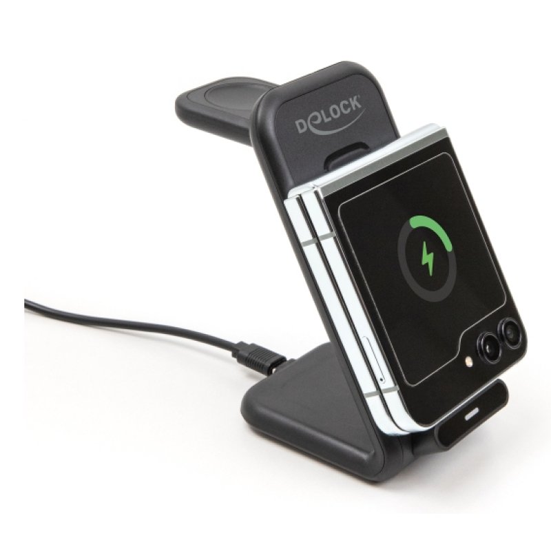 Wireless Charger 3 in 1 mit 2 Ladespulen 5 W / 5 W / 15 W