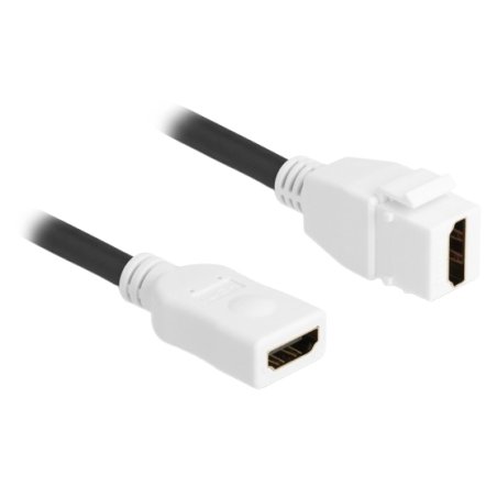 Keystone Modul Kabel HDMI Buchse zu Buchse 8K 60 Hz 20 cm weiß