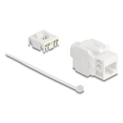 Keystone Modul RJ45 Buchse zu LSA Cat.6A UTP 180° werkzeugfrei