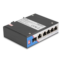 Industrie Gigabit Ethernet Switch 4 Port PoE 1 Port RJ45 1 Port SFP für Hutschiene