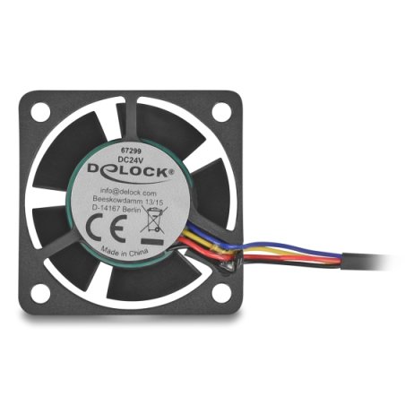 DeLOCK 67299 computer cooling system Computer case Fan 4 cm Black 1 pc(s)