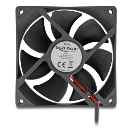 DeLOCK 67291 computer cooling system Computer case Fan 9.2 cm Black 1 pc(s)