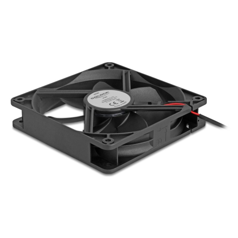 DeLOCK 67292 système de refroidissement d’ordinateur Boitier PC Ventilateur 12 cm Noir 1 pièce(s)
