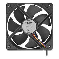 DeLOCK 67303 computer cooling system Computer case Fan 12 cm Black 1 pc(s)
